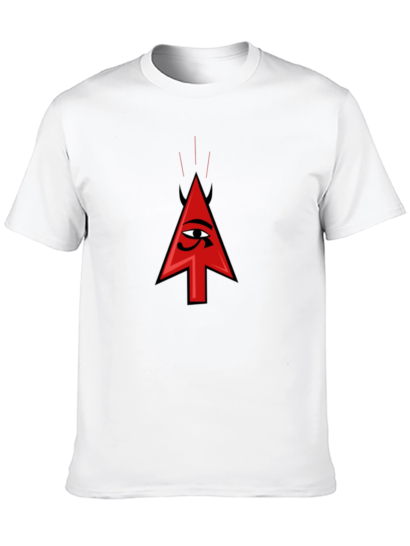 Devil Eye Arrow Graphic T-Shirt - Black Cotton Tee