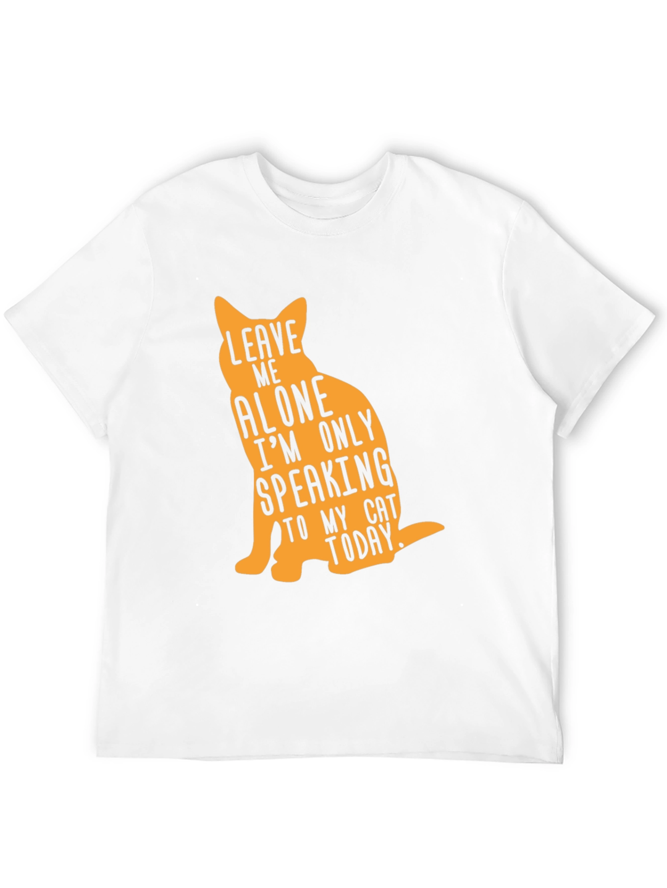 Leave Me Alone Cat Lover Graphic Tee - Black