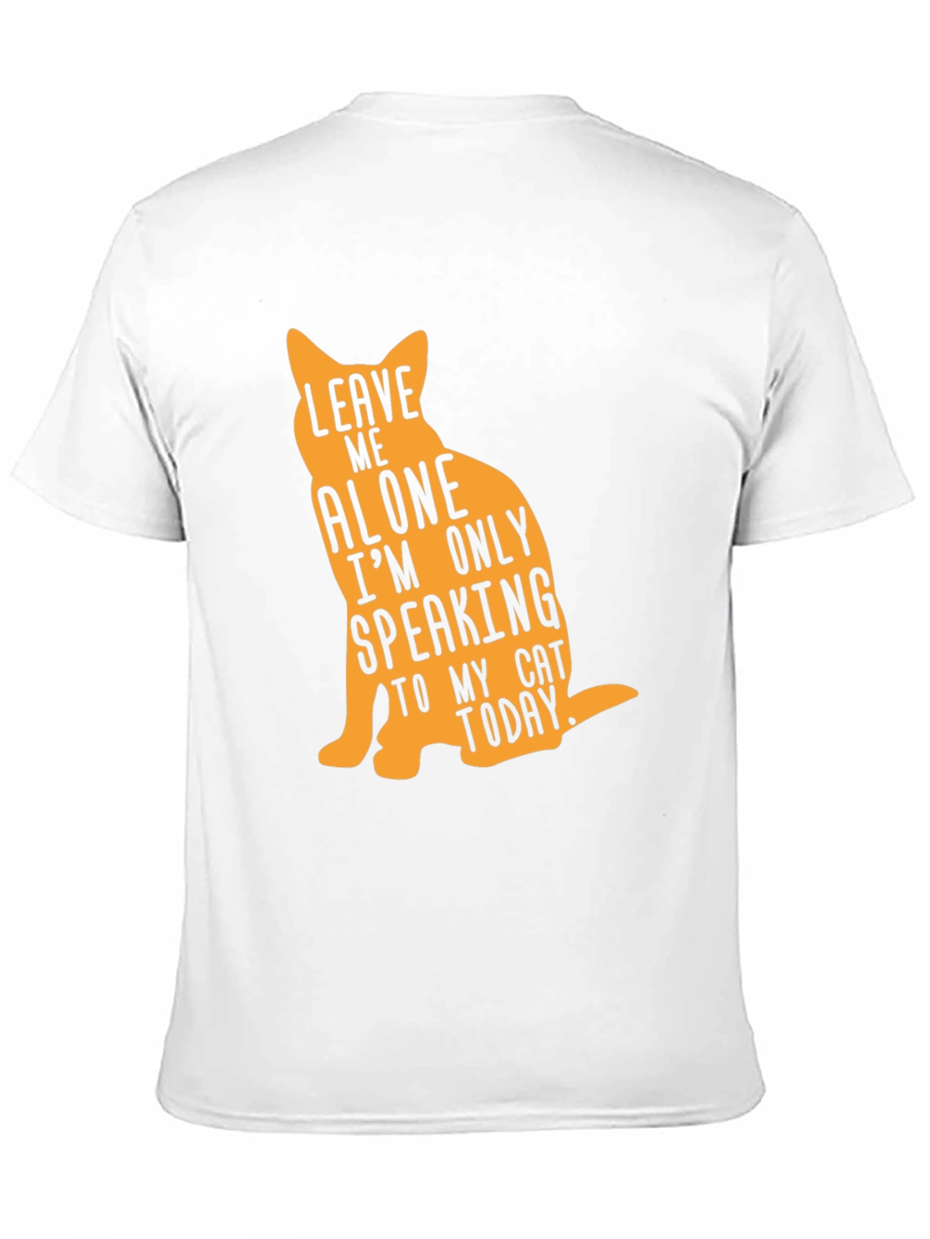 Leave Me Alone Cat Lover Graphic Tee - Black