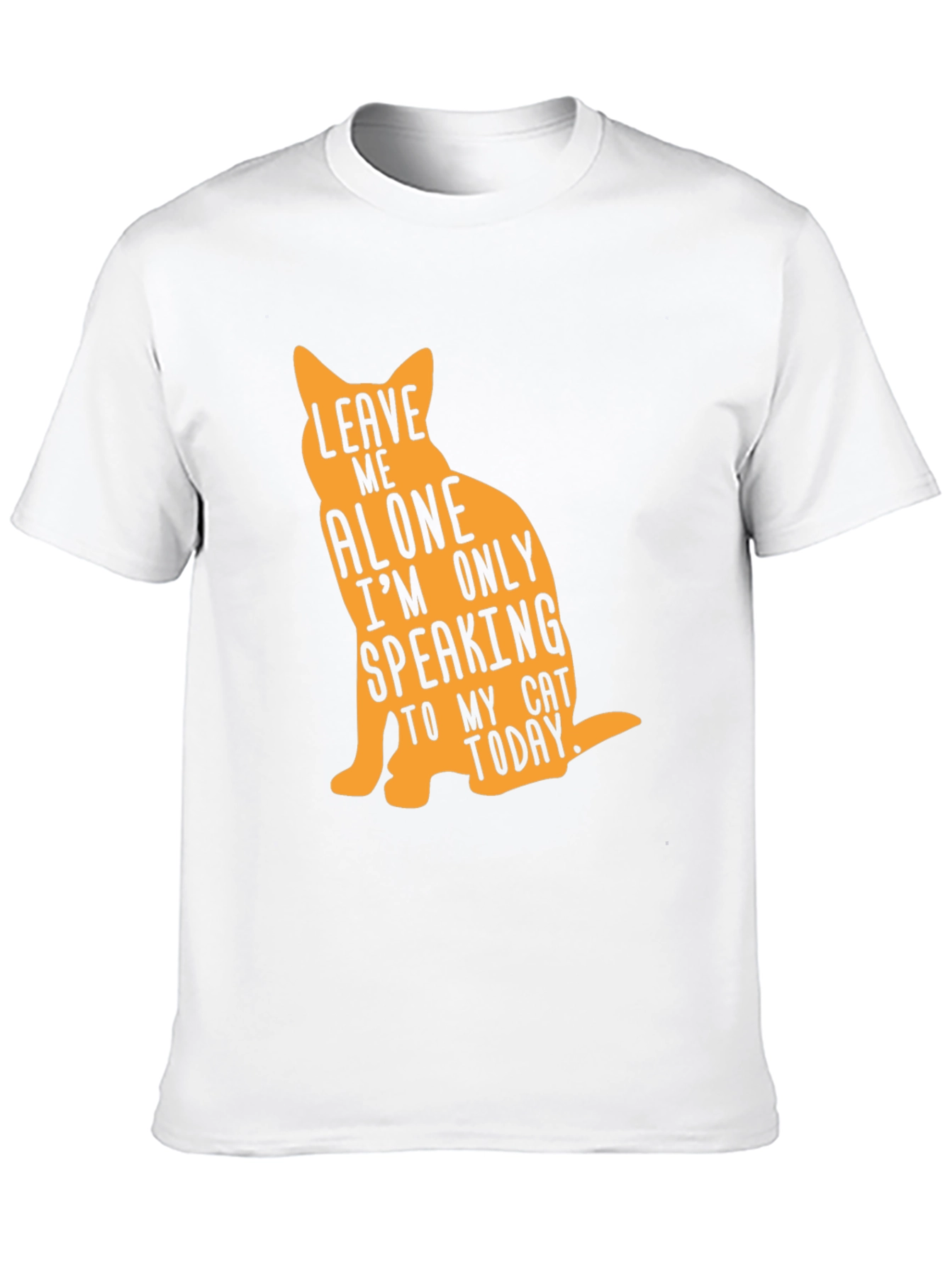 Leave Me Alone Cat Lover Graphic Tee - Black