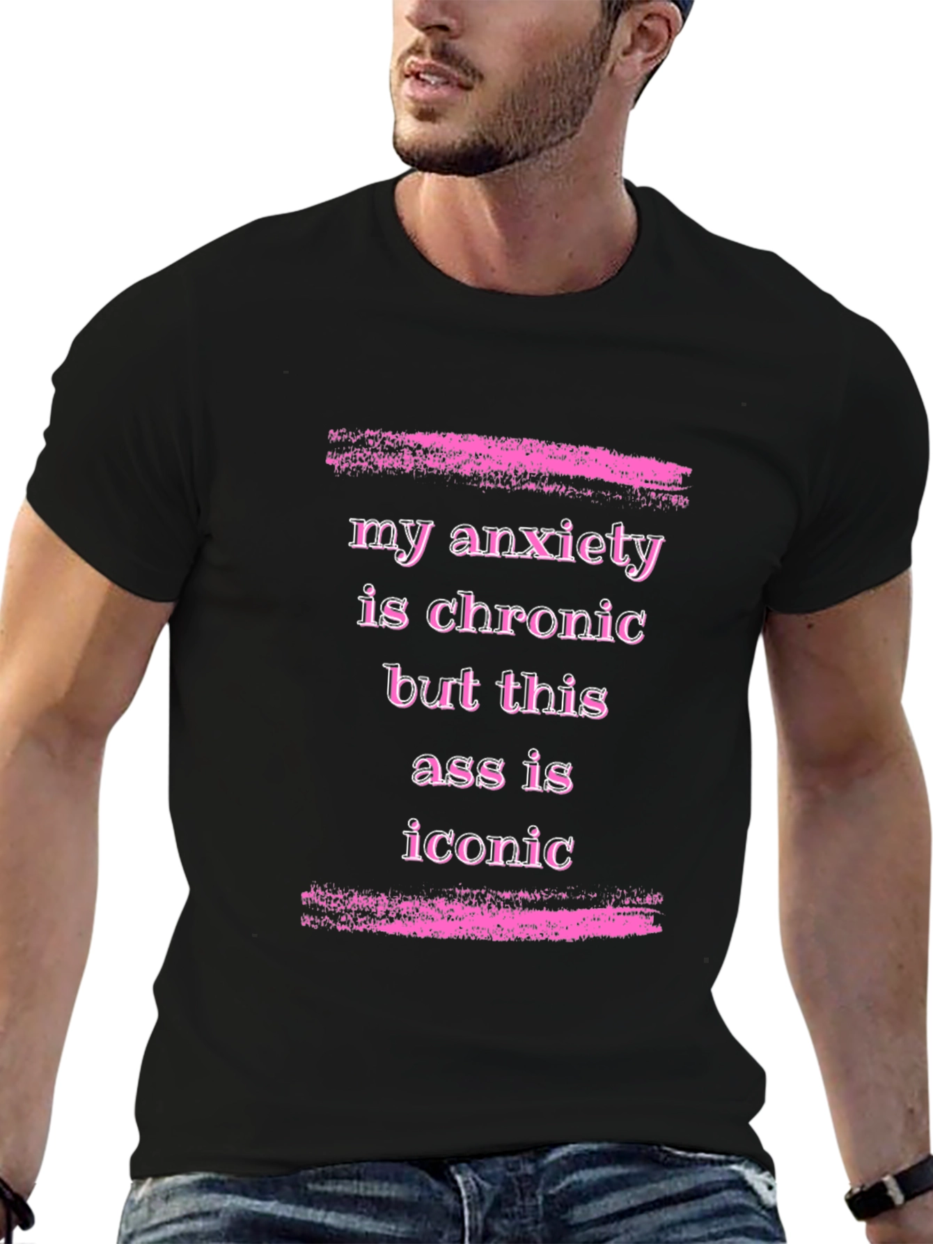 Anxiety is Chronic Funny Graphic T-Shirt