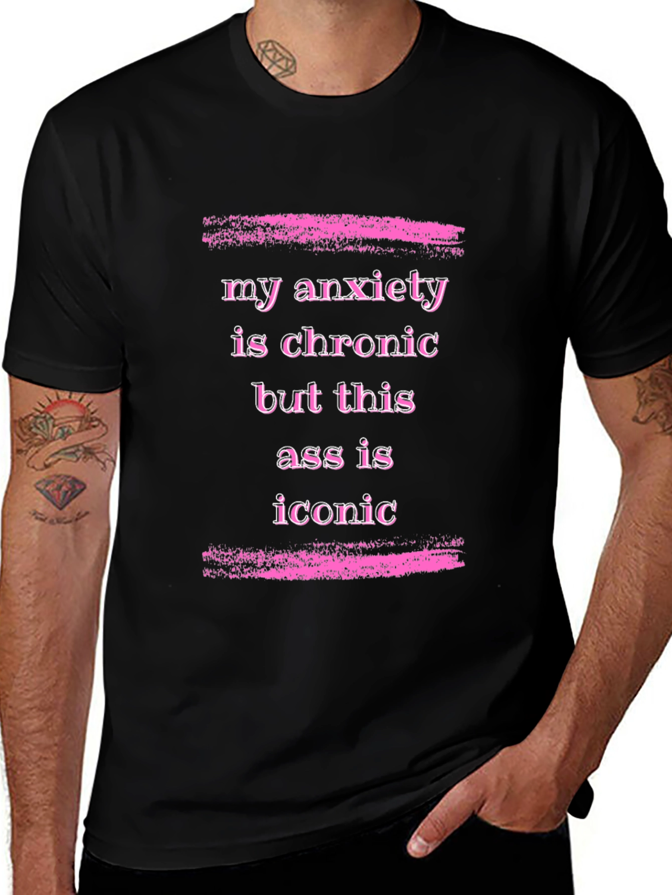 Anxiety is Chronic Funny Graphic T-Shirt