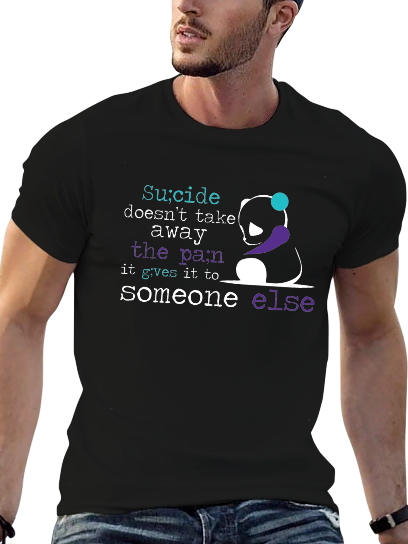 Suicide Awareness T-Shirt - Panda Graphic Tee