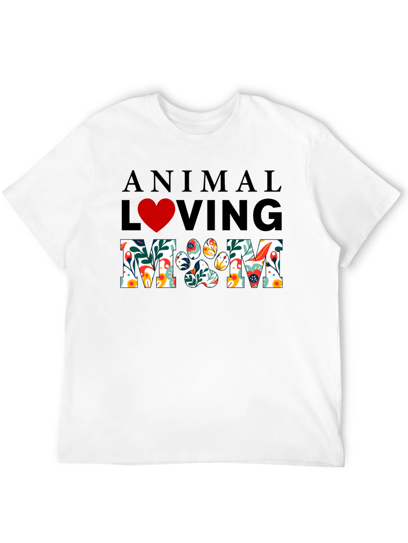 Animal Loving Mom Graphic T-Shirt