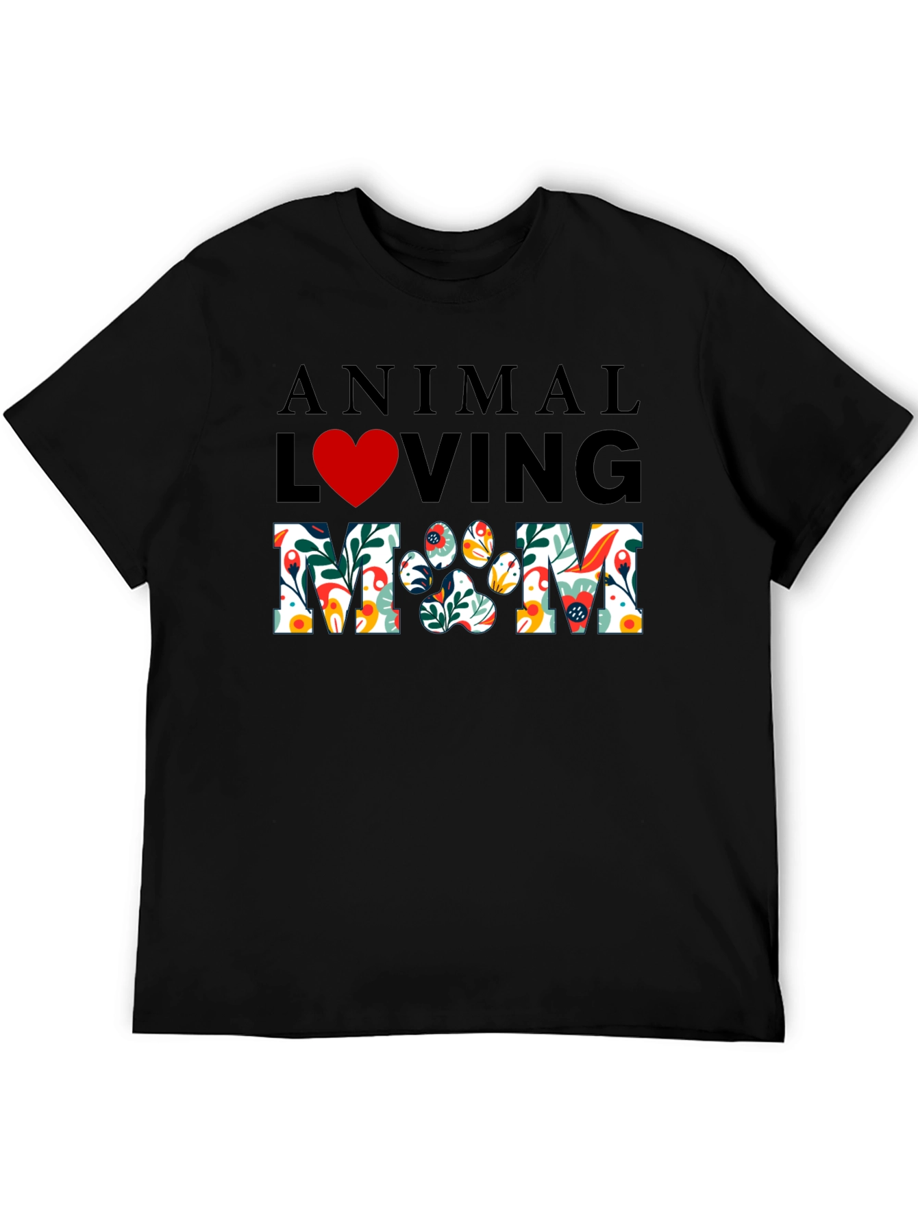 Animal Loving Mom Graphic T-Shirt