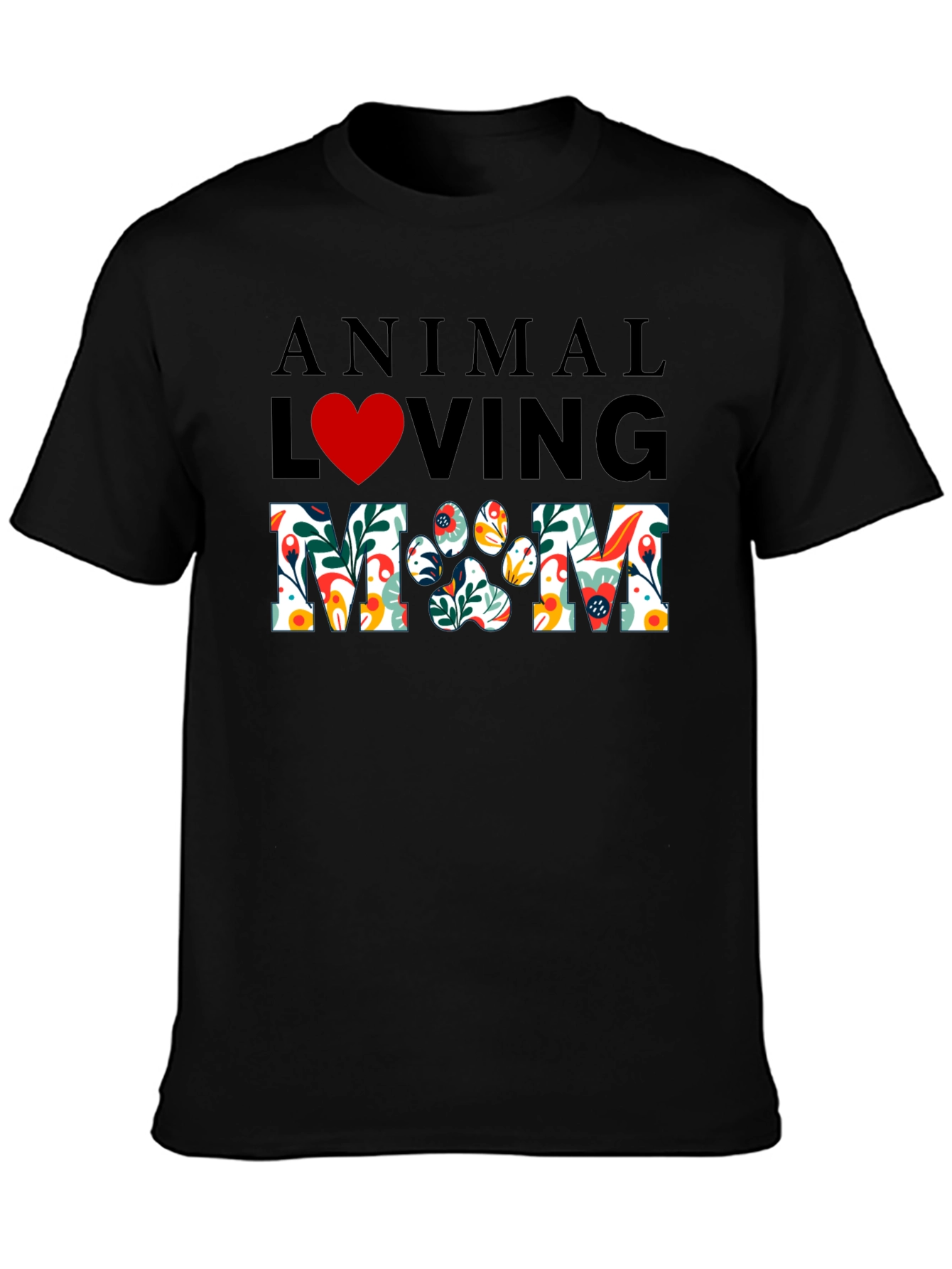 Animal Loving Mom Graphic T-Shirt