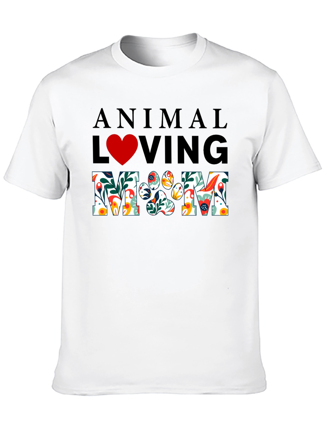 Animal Loving Mom Graphic T-Shirt
