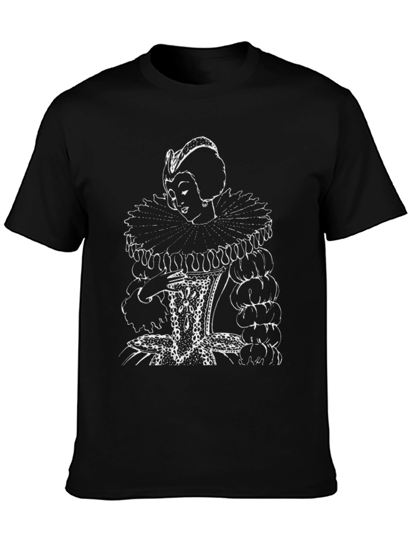 Renaissance Queen Graphic Tee - Black