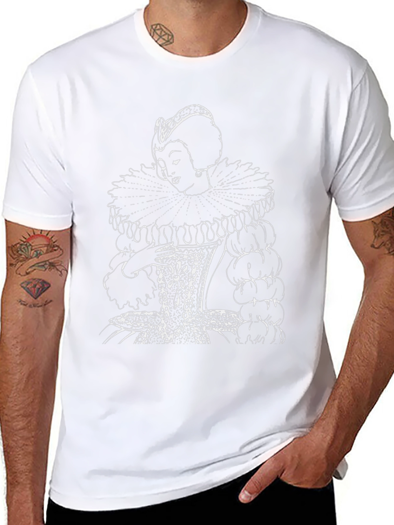 Renaissance Queen Graphic Tee - Black