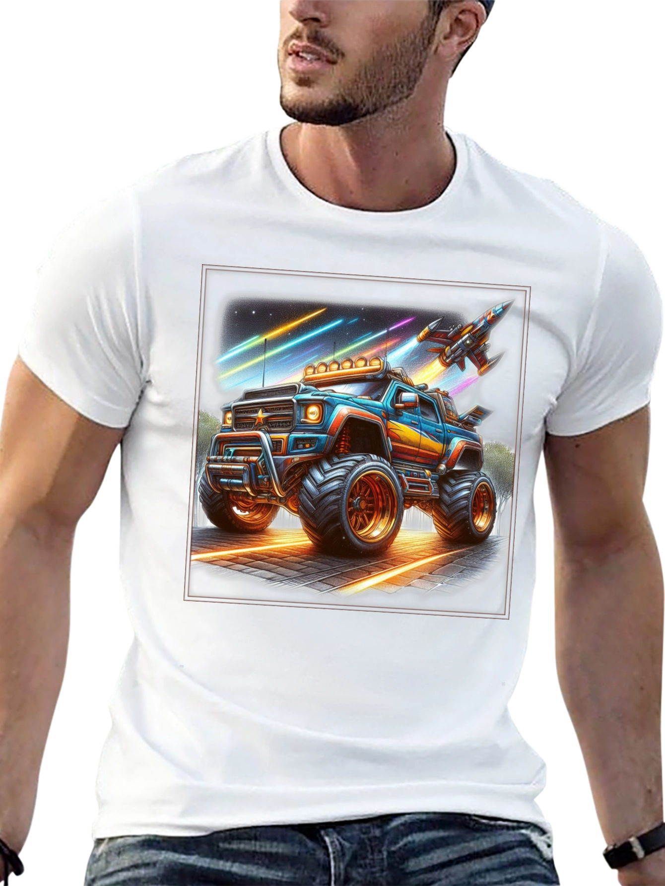 Monster Truck Rocket T-Shirt