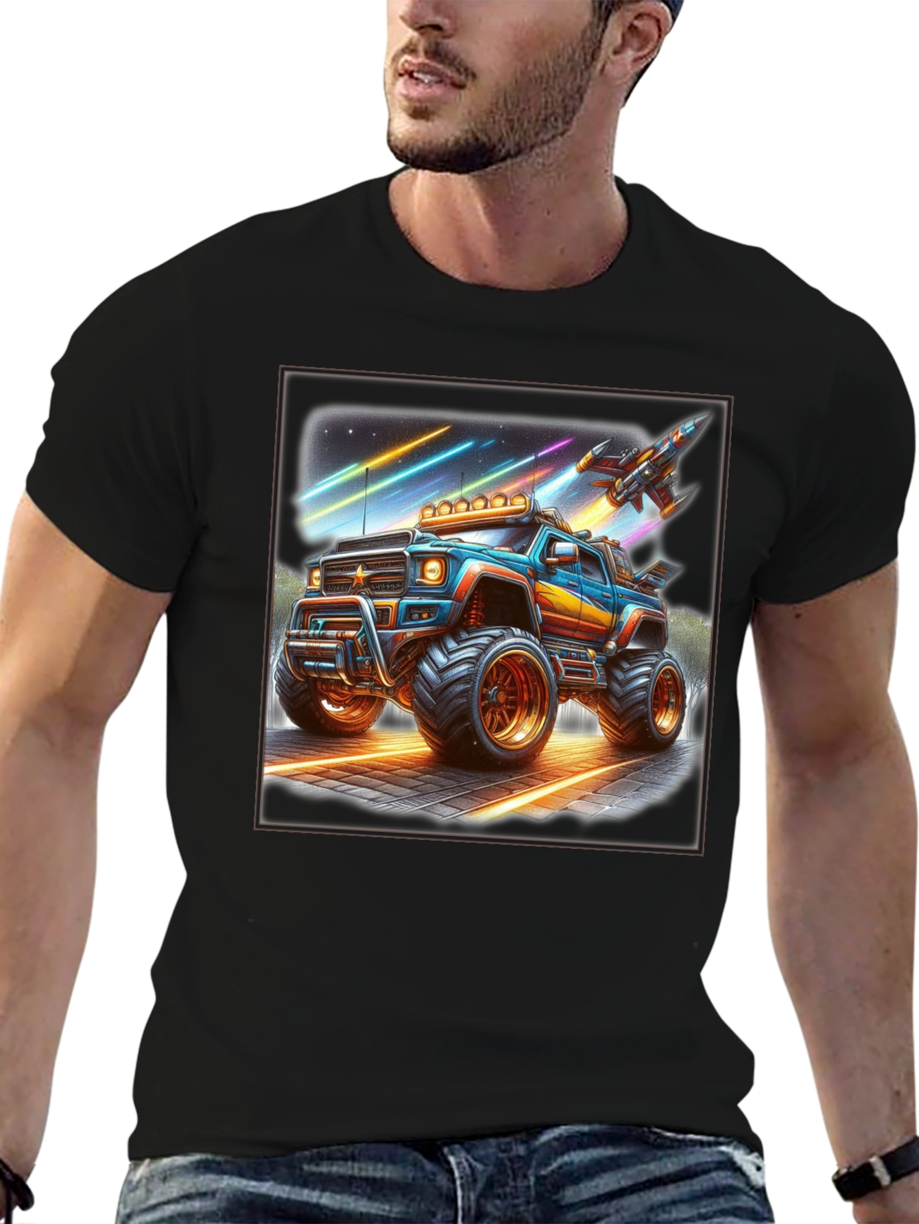 Monster Truck Rocket T-Shirt