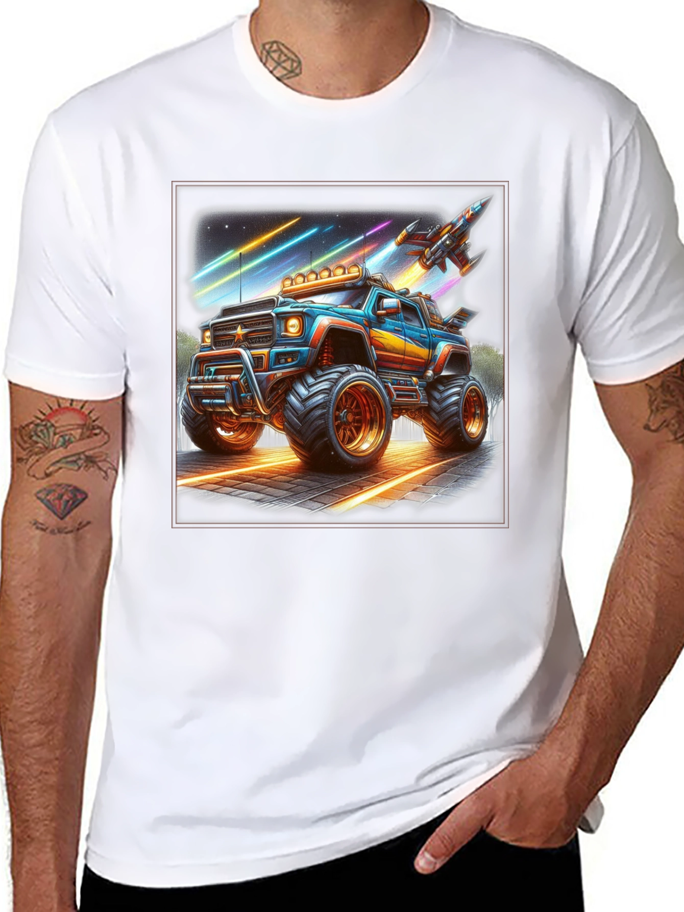 Monster Truck Rocket T-Shirt