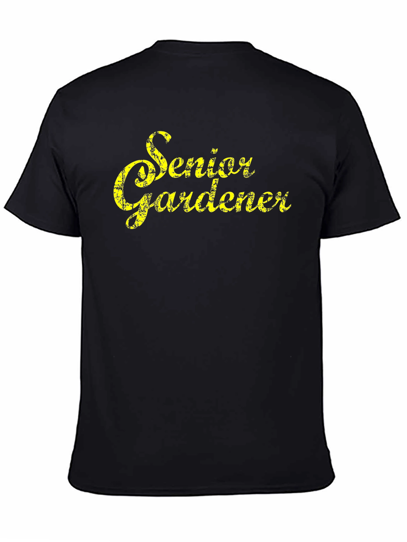 Senior Gardener T-Shirt - Black Cotton Tee