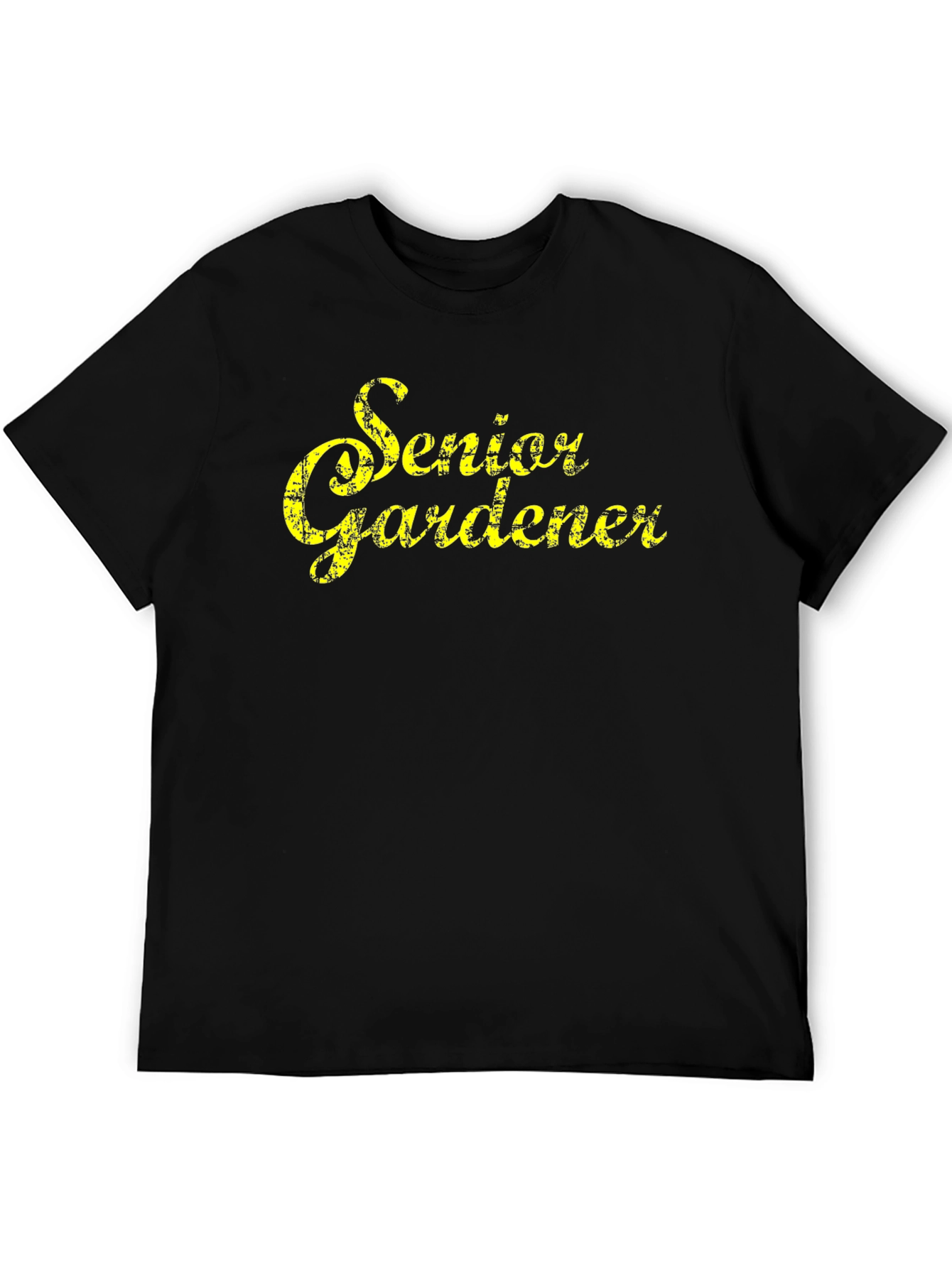Senior Gardener T-Shirt - Black Cotton Tee