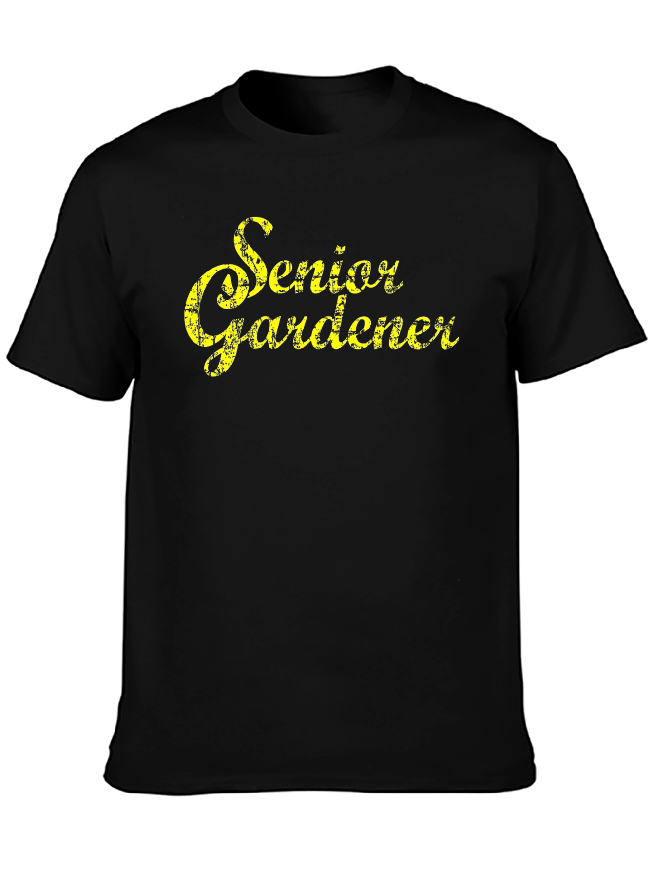 Senior Gardener T-Shirt - Black Cotton Tee