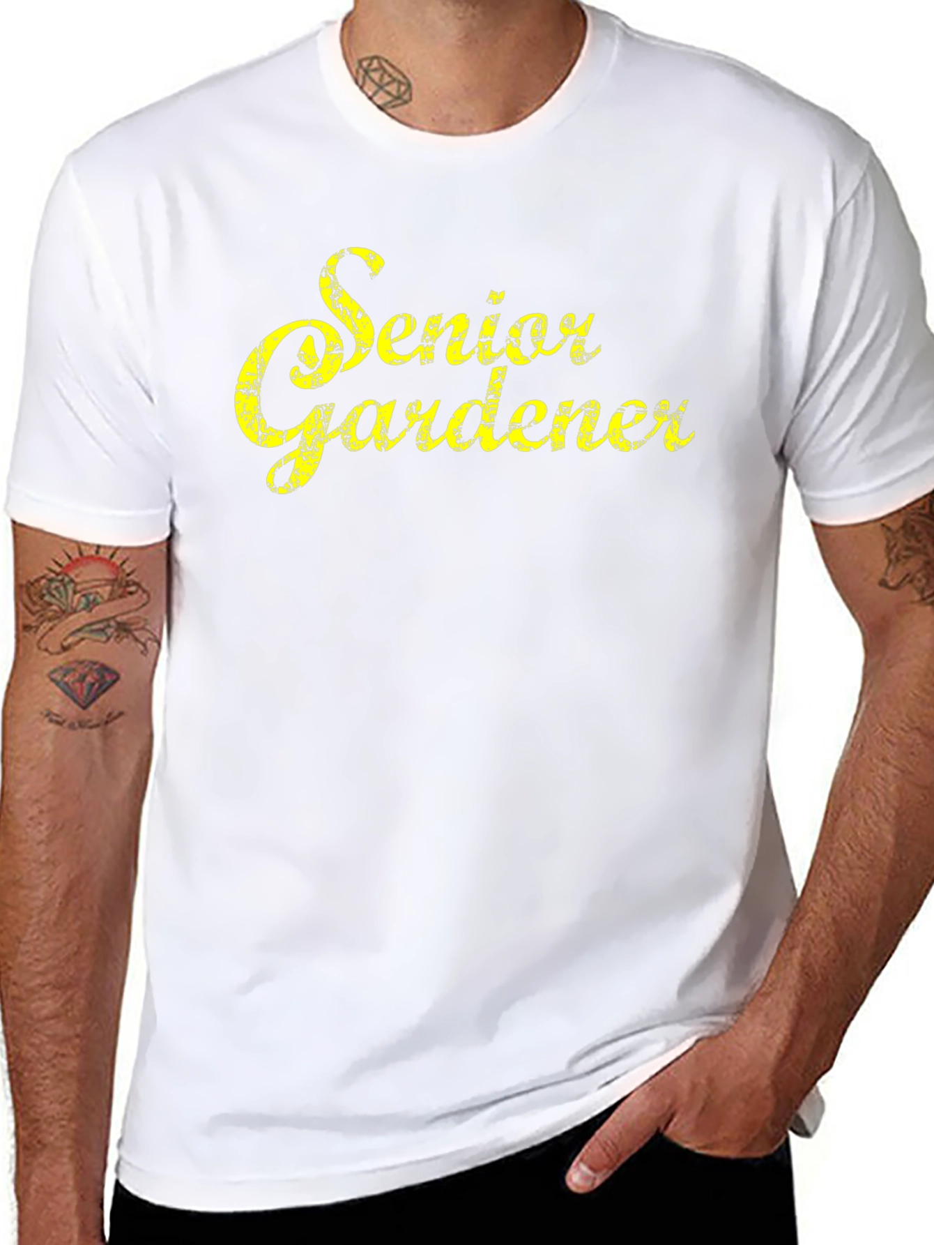 Senior Gardener T-Shirt - Black Cotton Tee