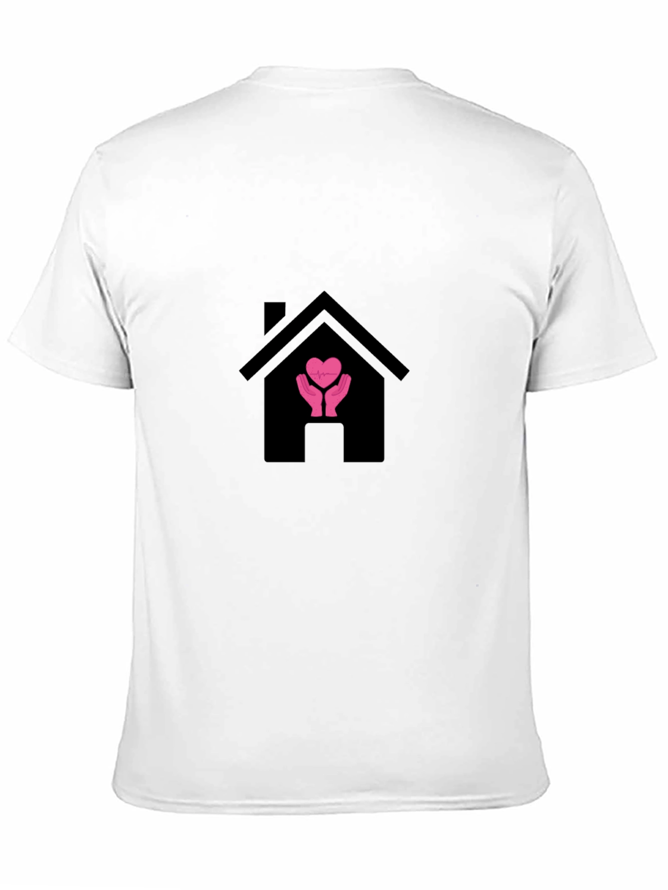 Heart Hands at Home Graphic Black T-Shirt