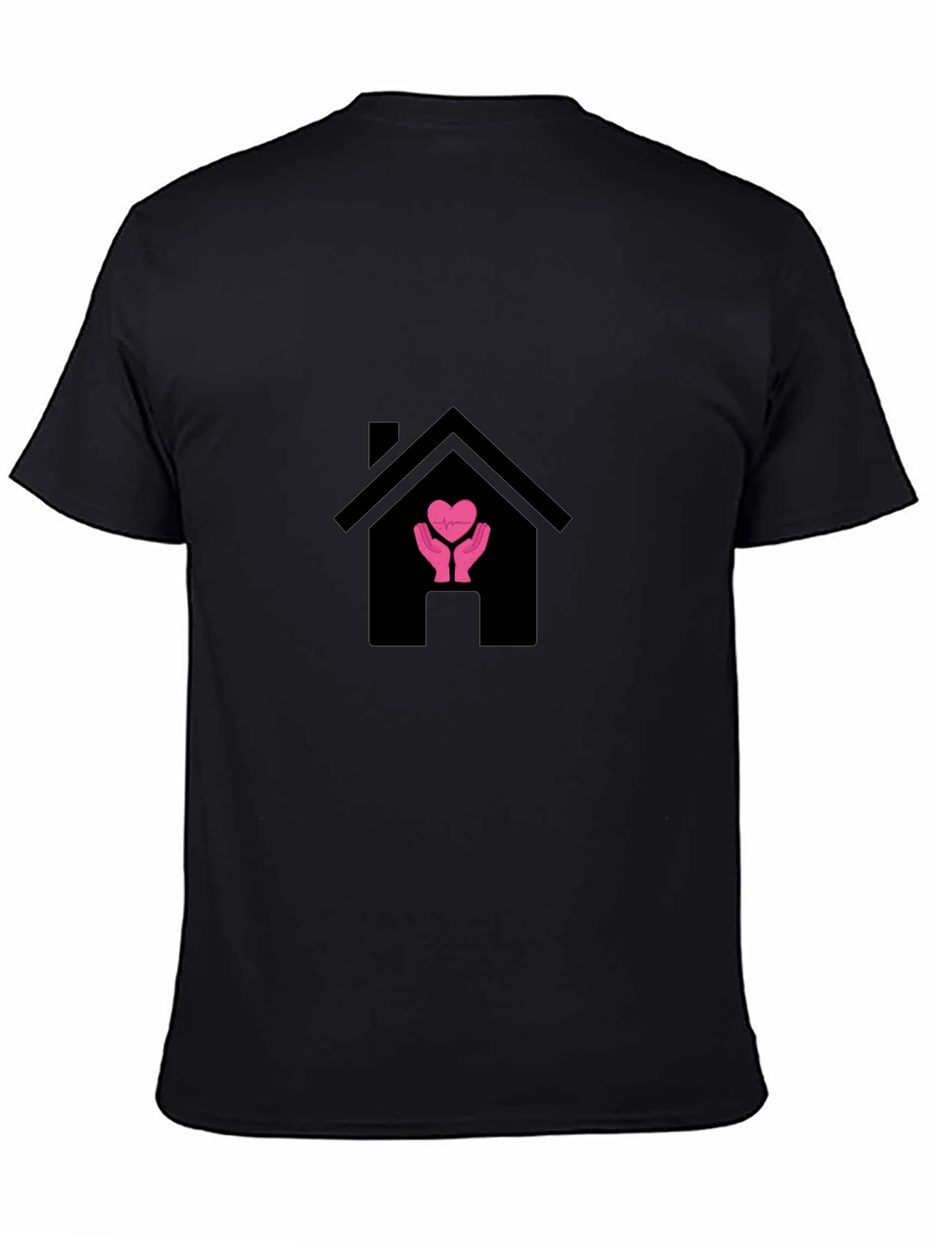 Heart Hands at Home Graphic Black T-Shirt