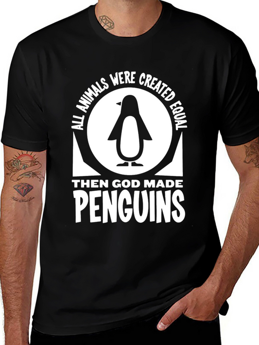 Penguin Graphic Tee - All Animals Were Created Equal T-Shirt