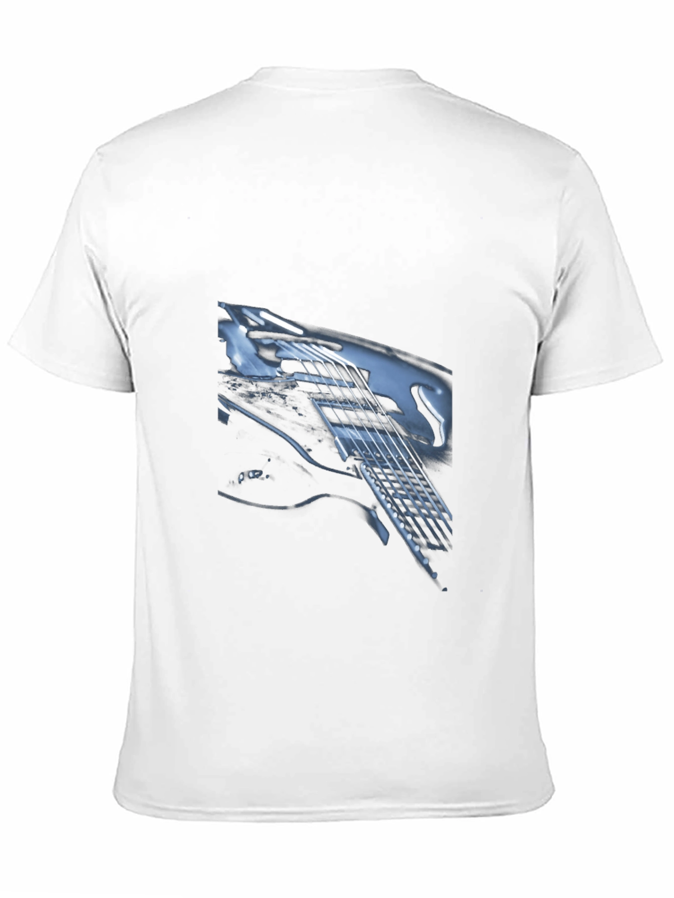 Guitar Graphic Print Black T-Shirt