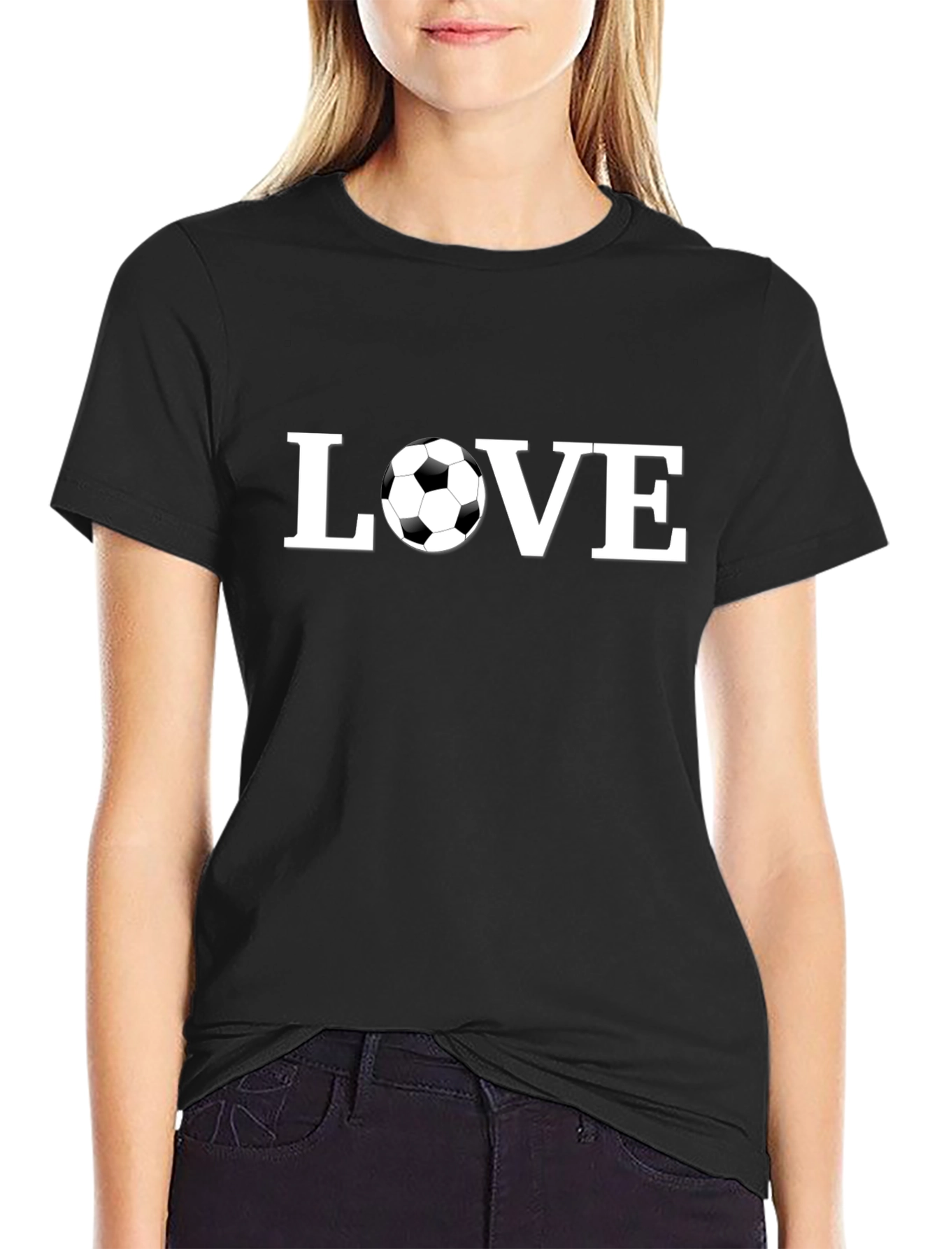 Love Soccer Black T-Shirt