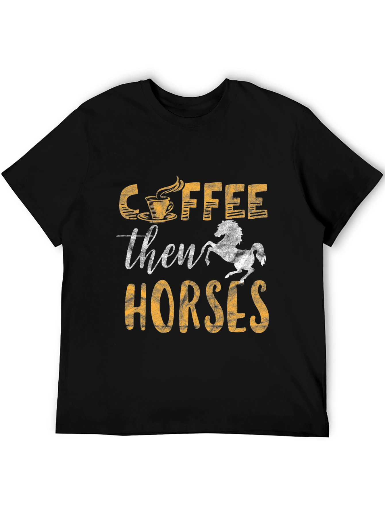Coffee Then Horses Graphic Tee