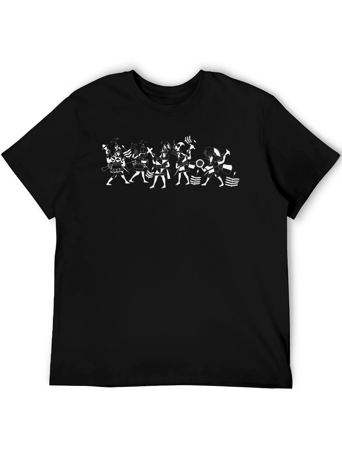 Graphic Print Black Crew Neck T-Shirt
