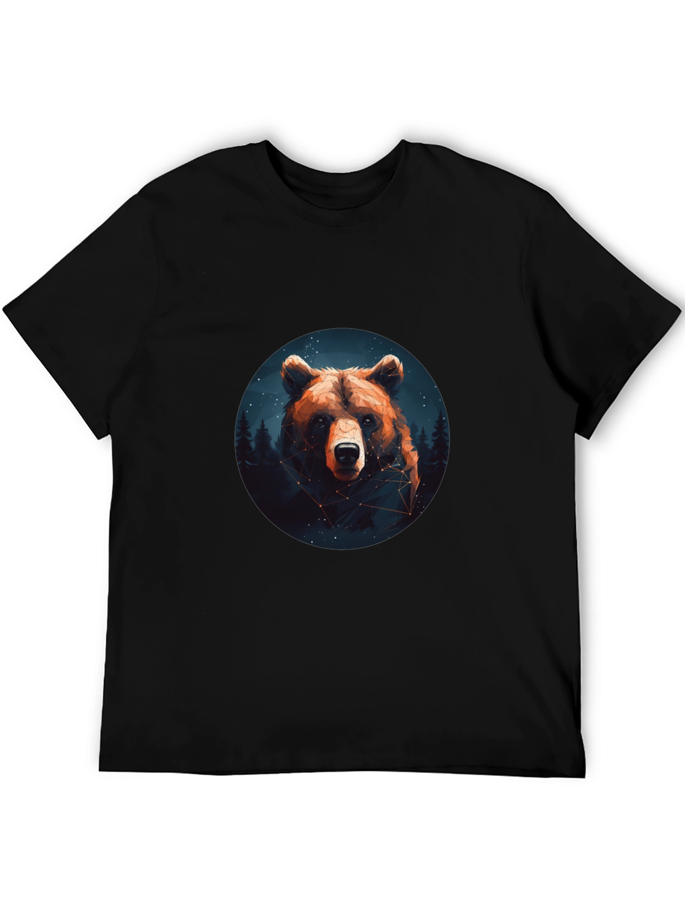 Bear Constellation Graphic Black T-Shirt