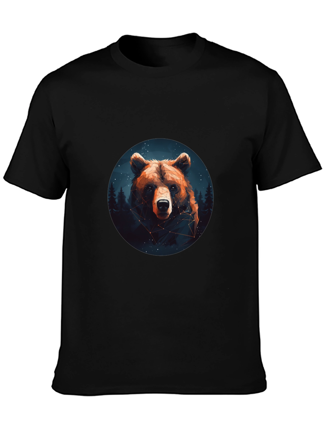 Bear Constellation Graphic Black T-Shirt