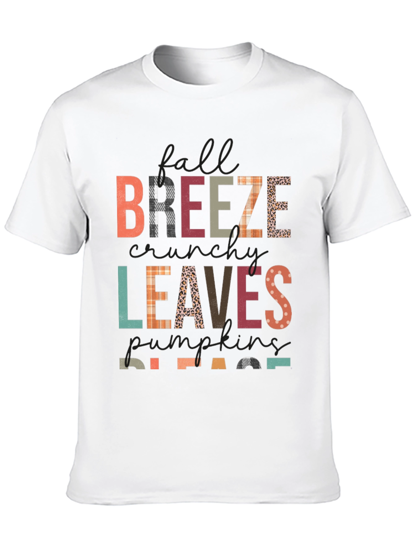 Fall Breeze Leaves Pumpkins Please T-Shirt