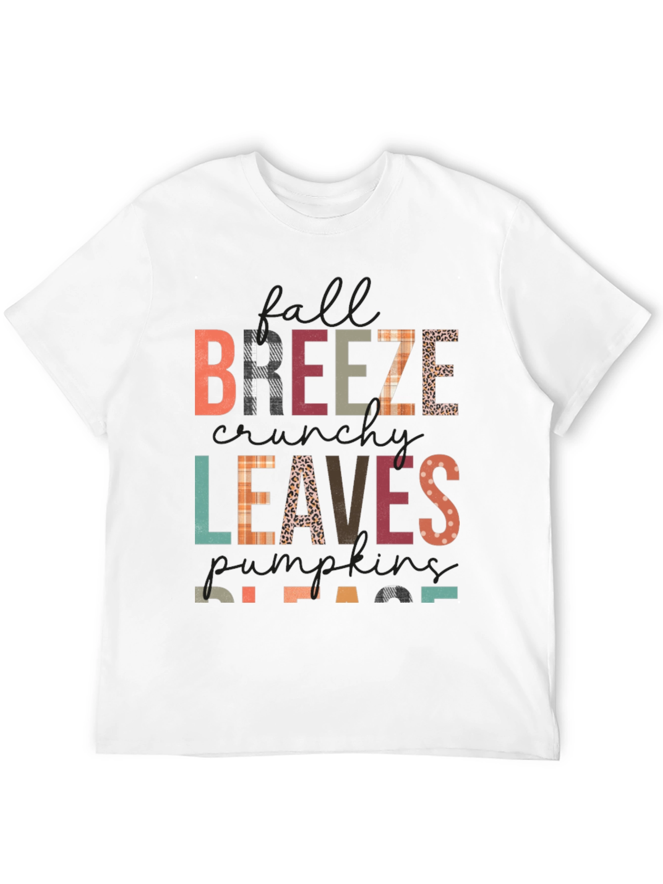 Fall Breeze Leaves Pumpkins Please T-Shirt