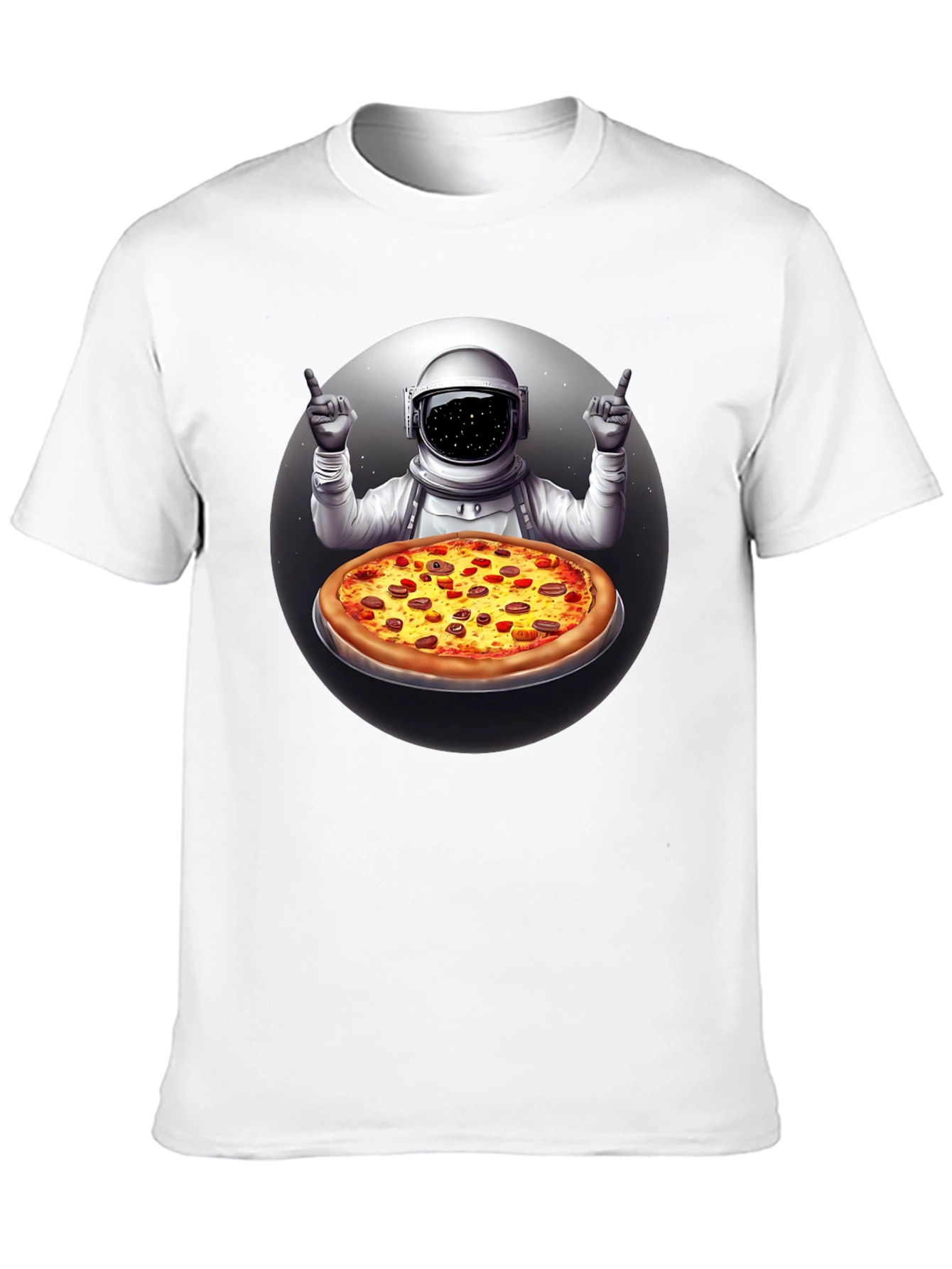 Astronaut Pizza T-Shirt - Space Foodie Tee