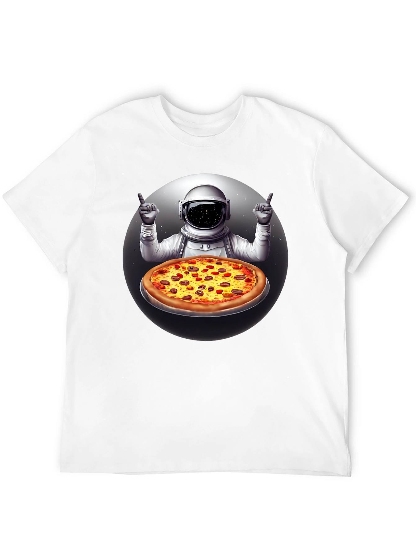 Astronaut Pizza T-Shirt - Space Foodie Tee