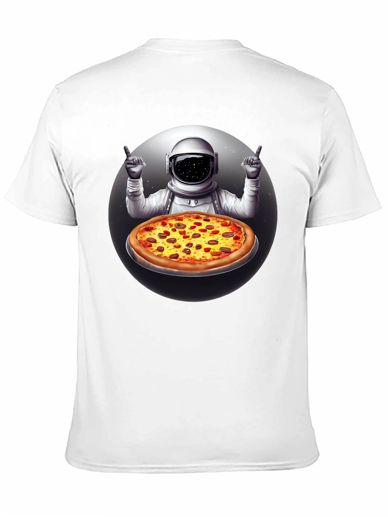 Astronaut Pizza T-Shirt - Space Foodie Tee