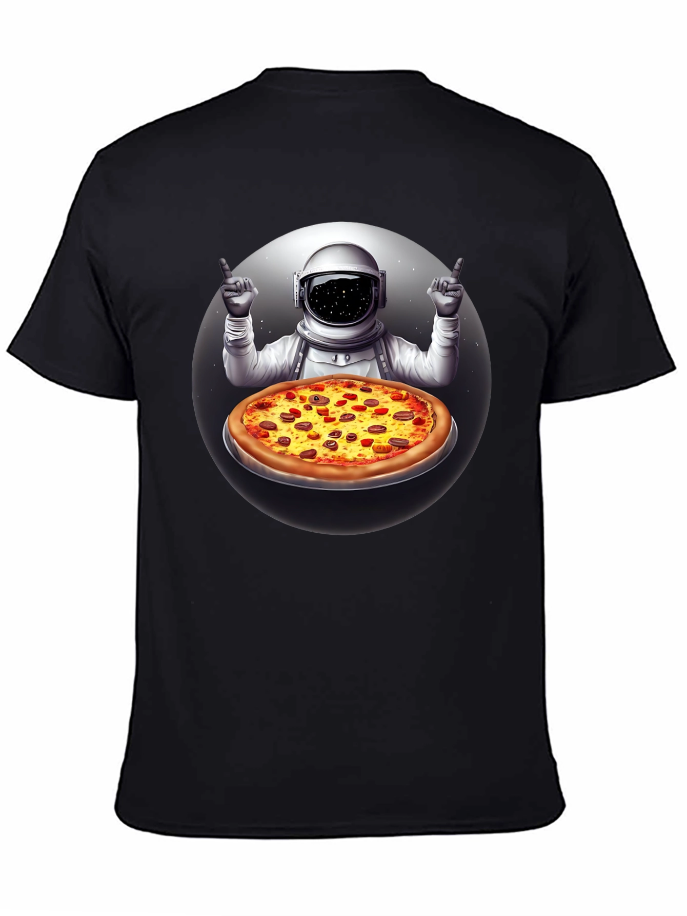 Astronaut Pizza T-Shirt - Space Foodie Tee