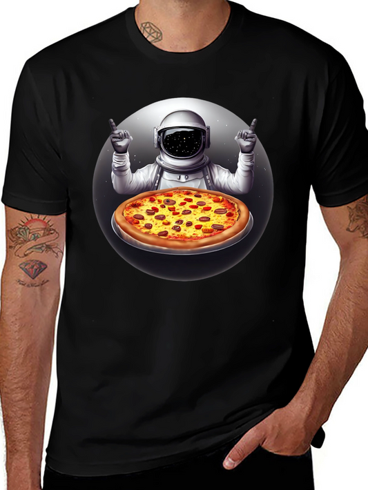Astronaut Pizza T-Shirt - Space Foodie Tee
