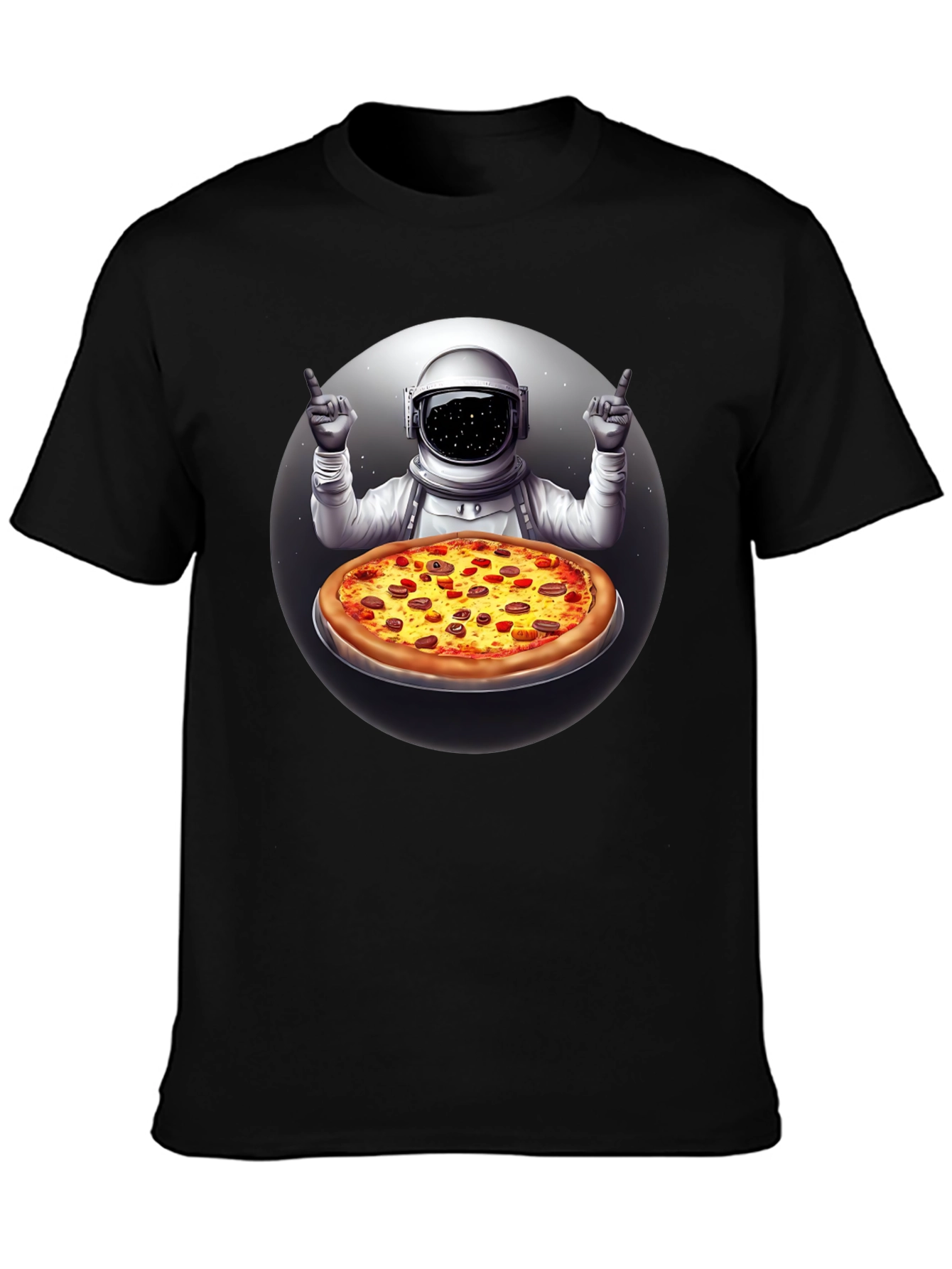 Astronaut Pizza T-Shirt - Space Foodie Tee