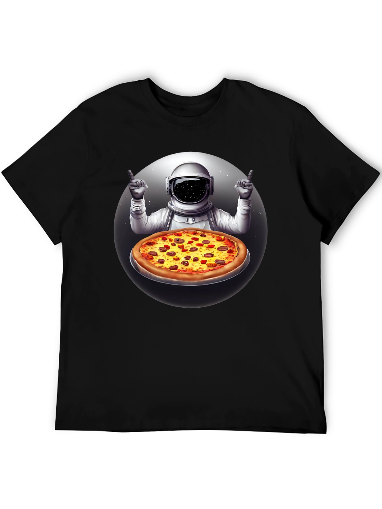 Astronaut Pizza T-Shirt - Space Foodie Tee