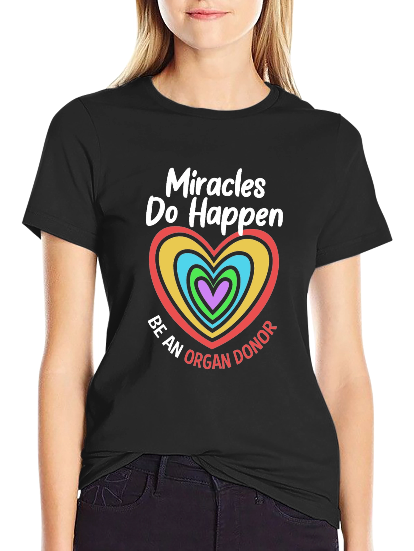 Miracles Happen Organ Donor Graphic T-Shirt
