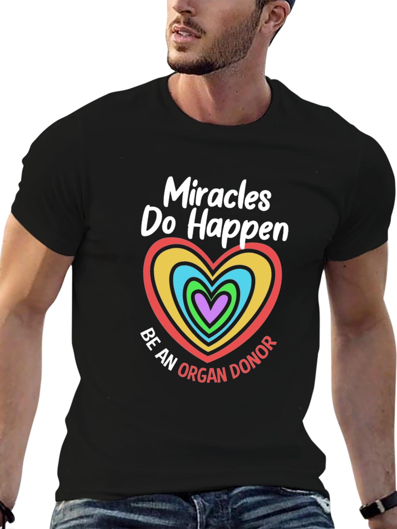 Miracles Happen Organ Donor Graphic T-Shirt