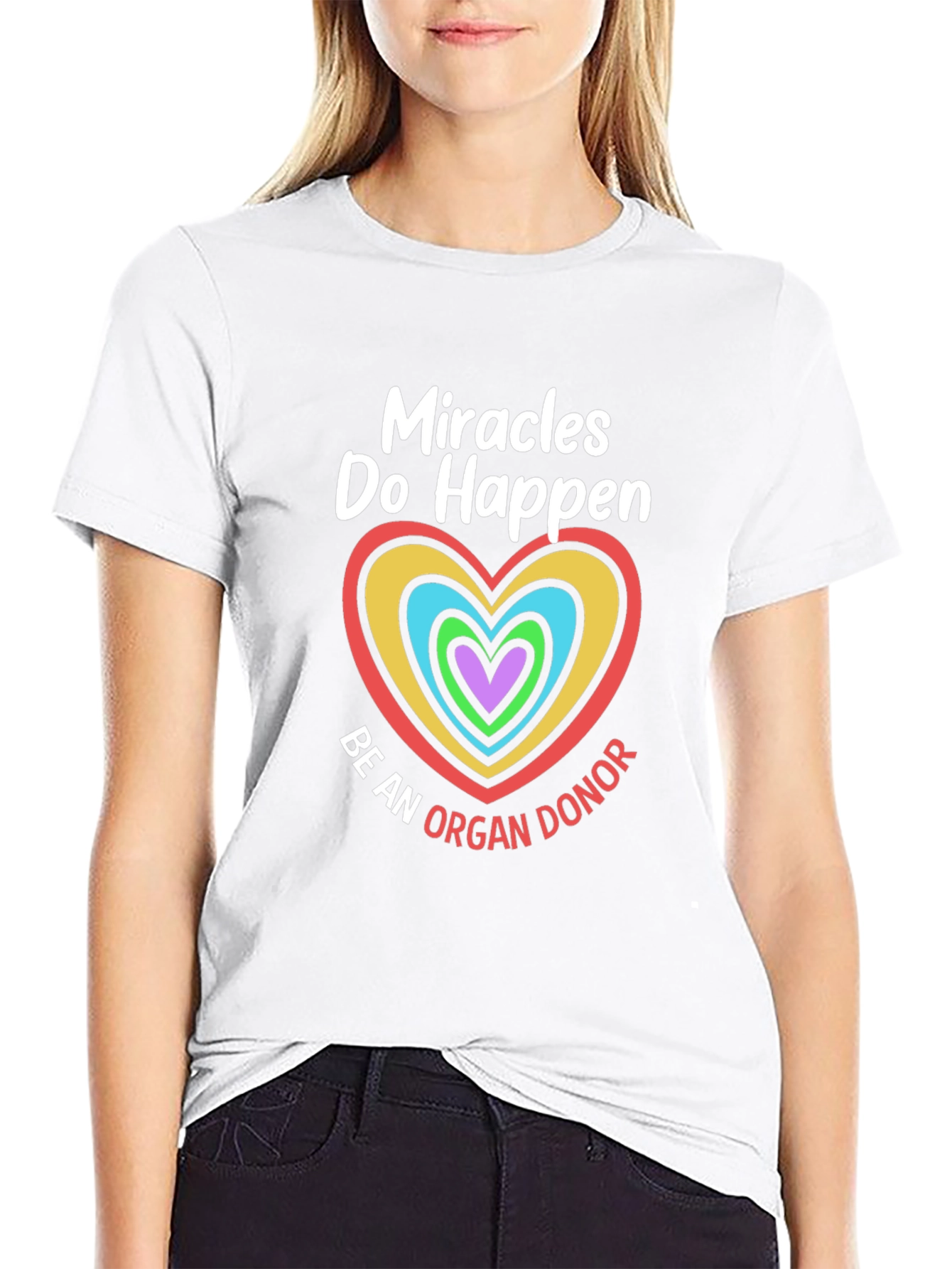 Miracles Happen Organ Donor Graphic T-Shirt