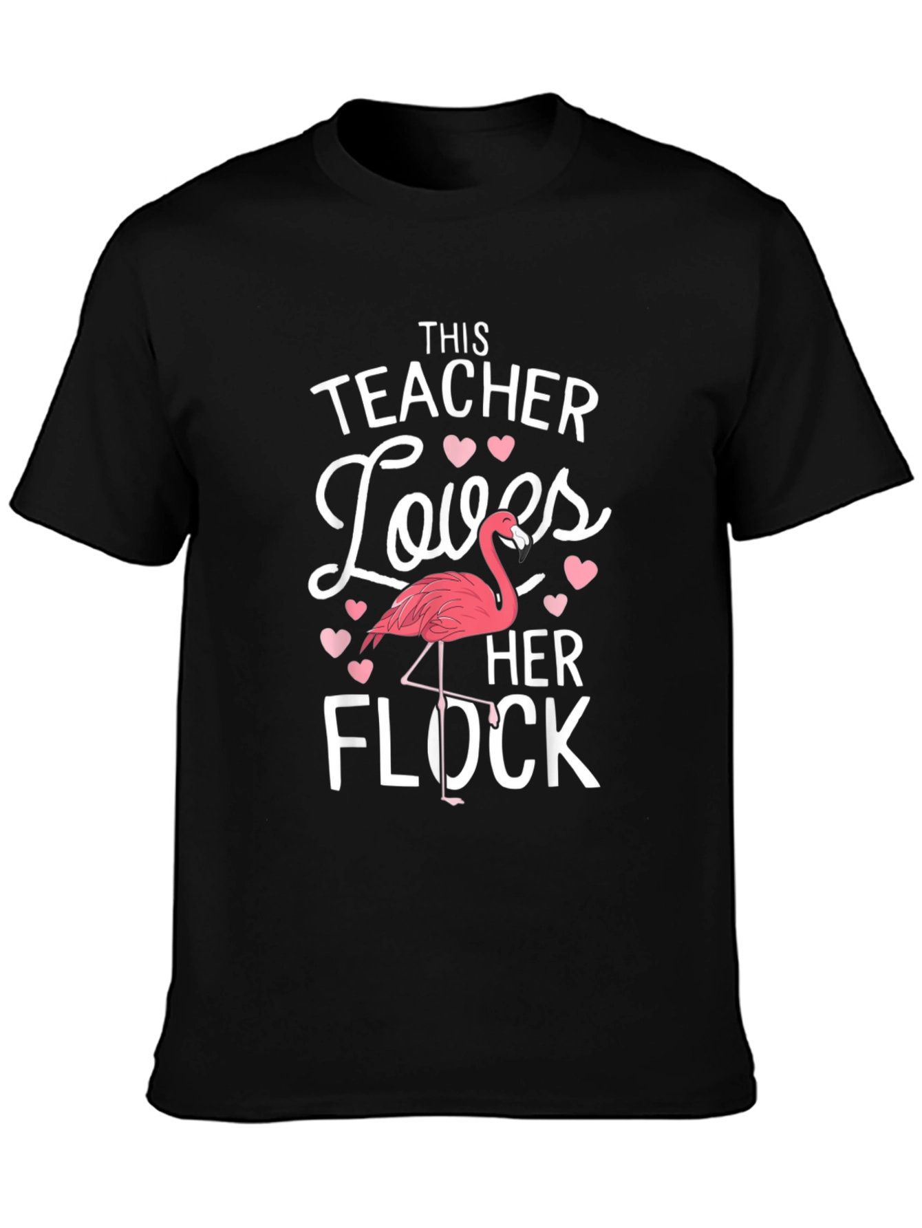 Teacher Flamingo T-Shirt - Loves Her Flock