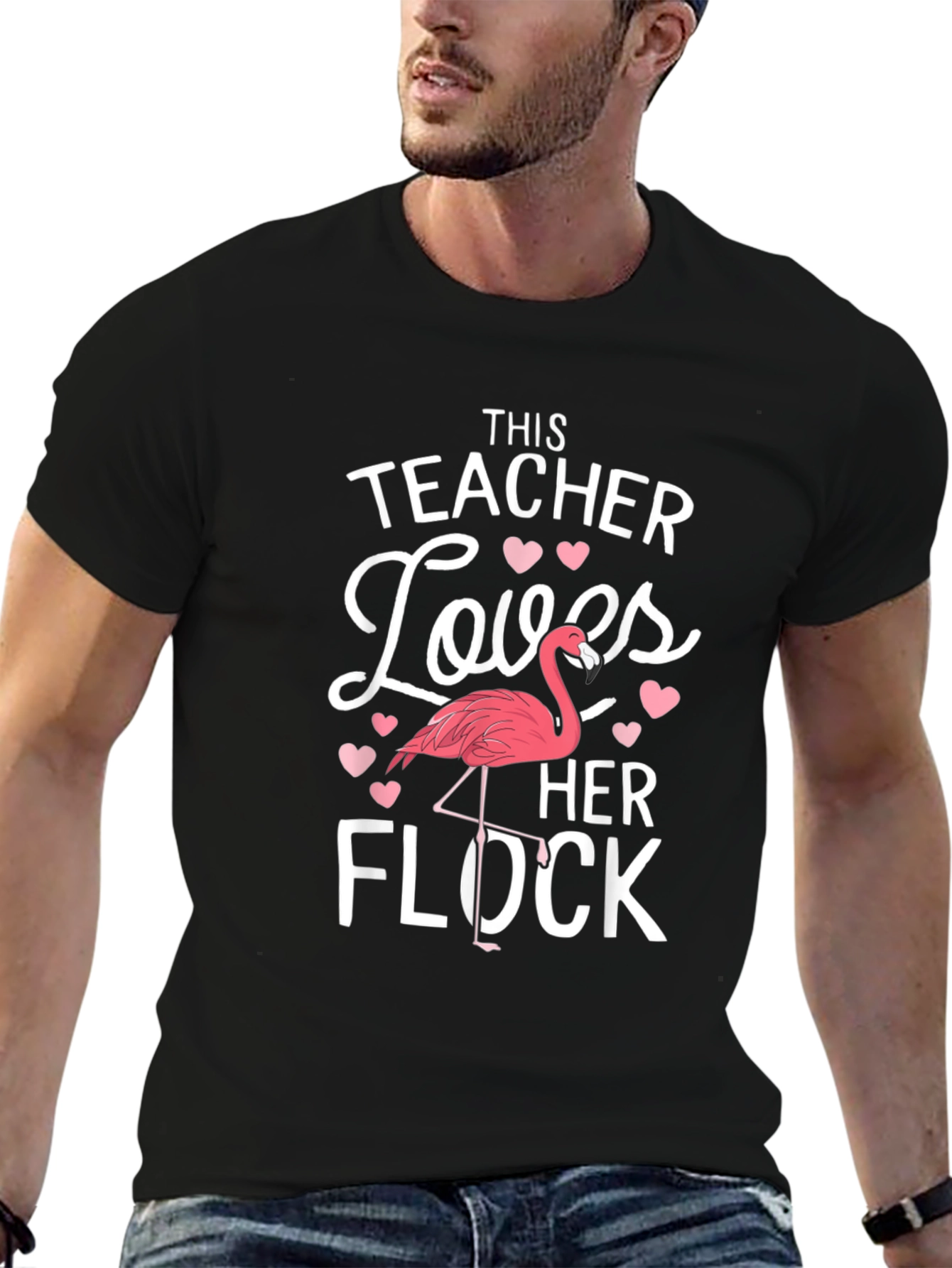 Teacher Flamingo T-Shirt - Loves Her Flock