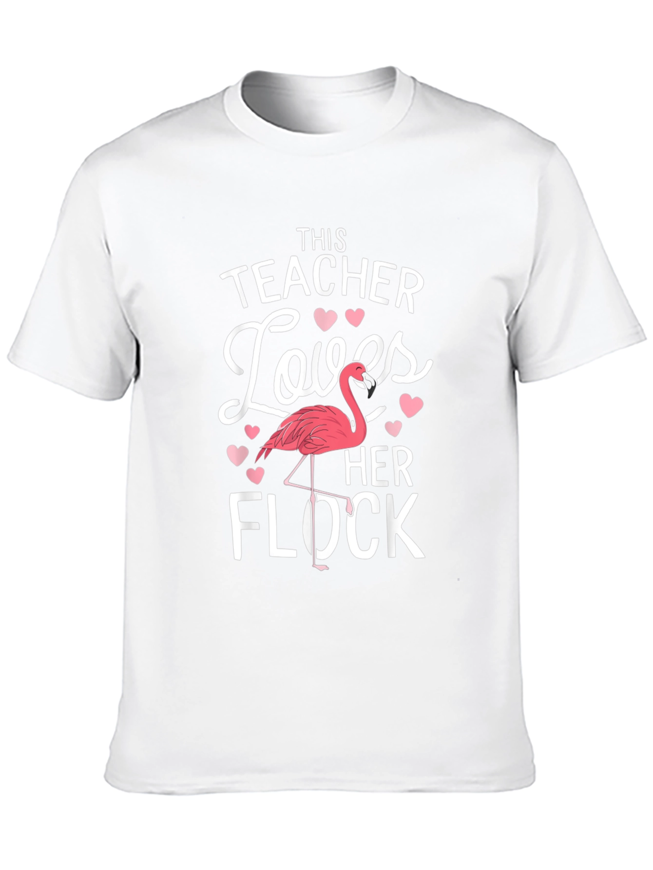 Teacher Flamingo T-Shirt - Loves Her Flock