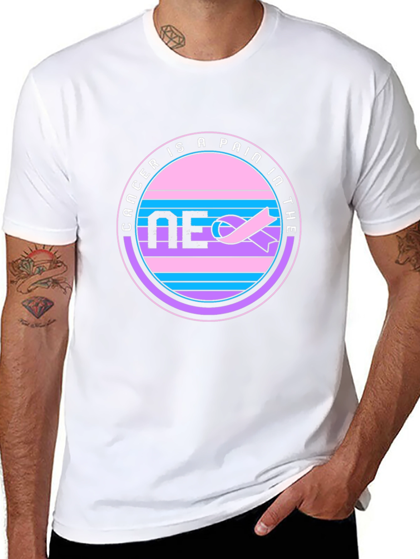 Cancer Pain Awareness Black T-Shirt