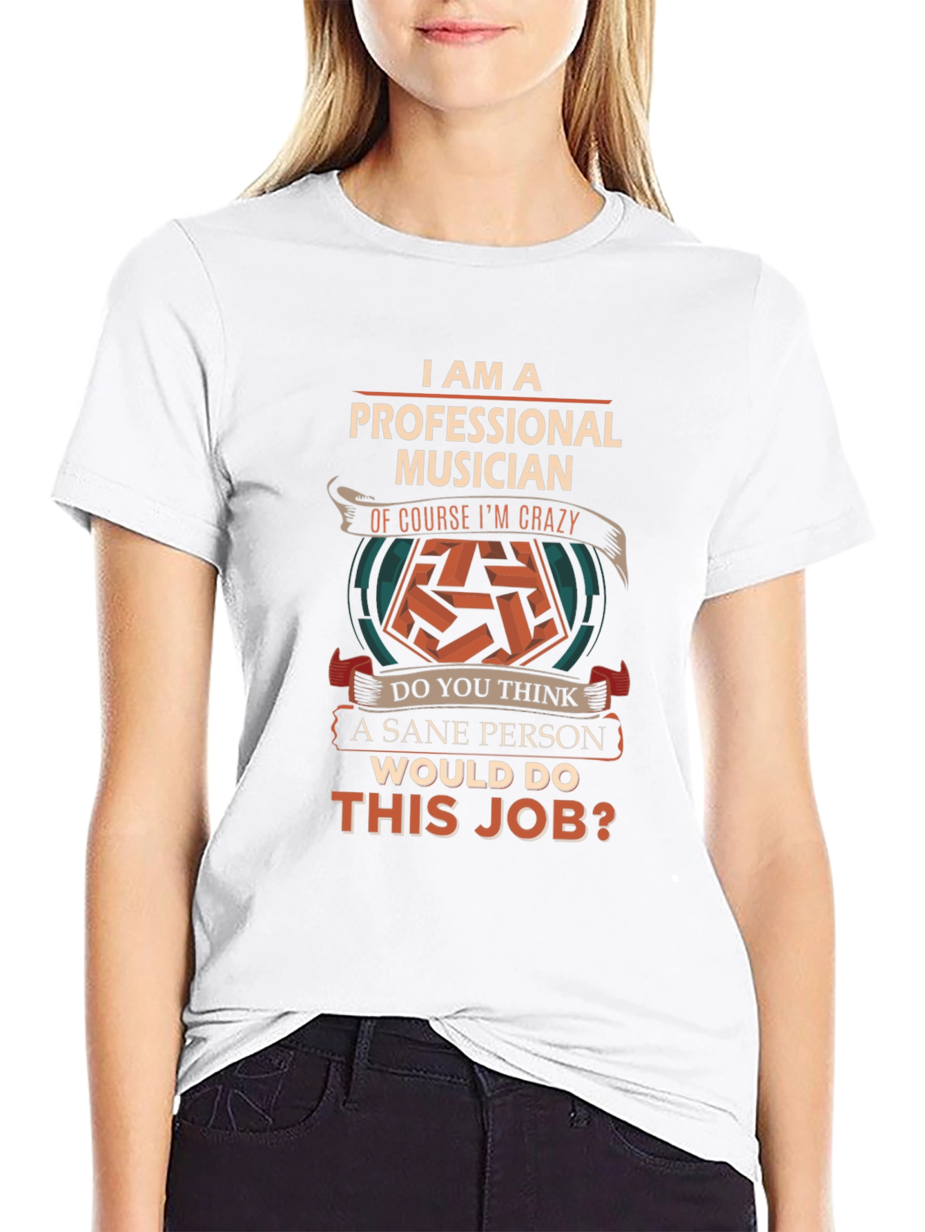 Professional Musician Crazy Job Graphic Tee