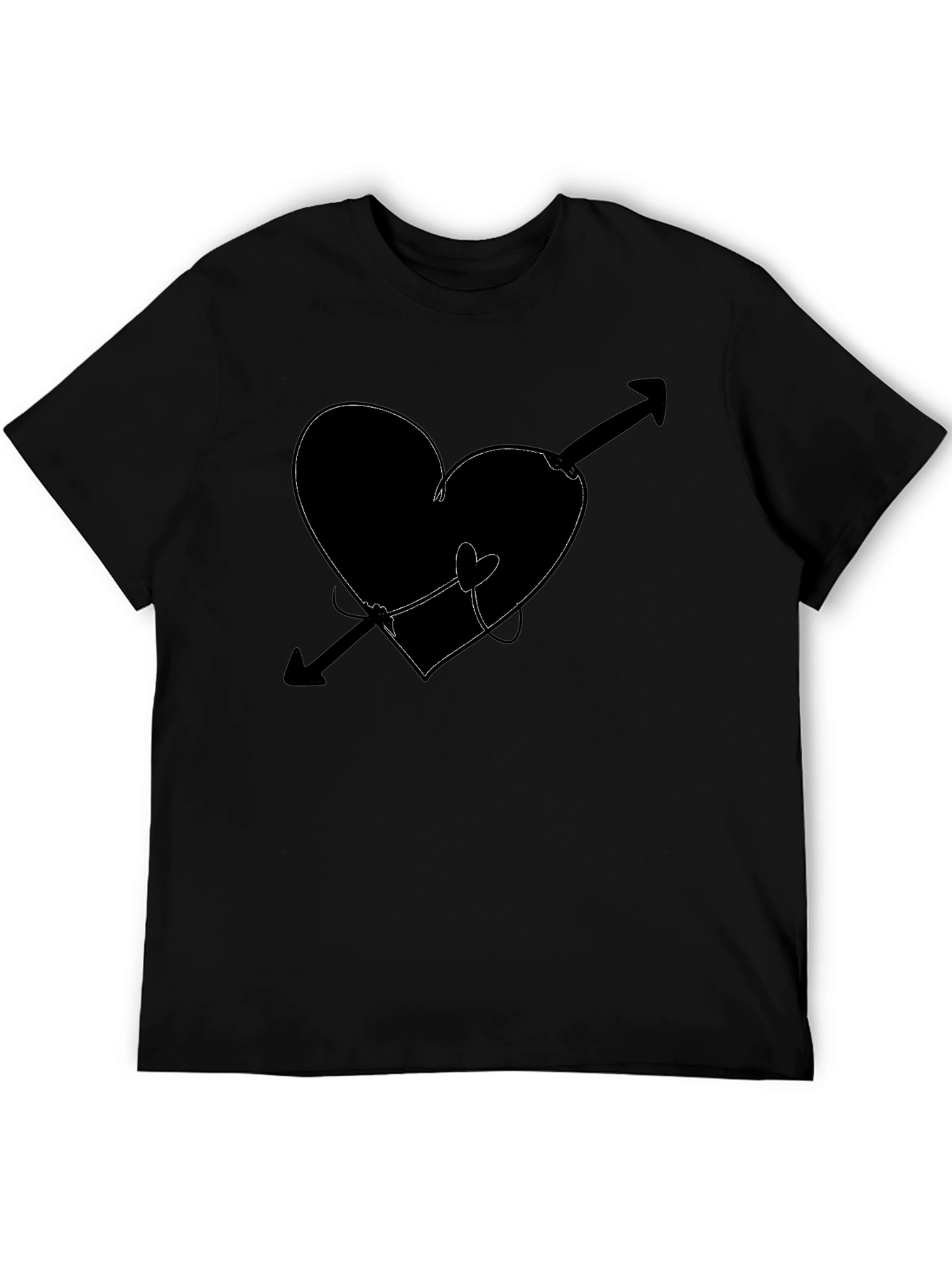 Heart & Arrow Graphic Tee - Black T-Shirt