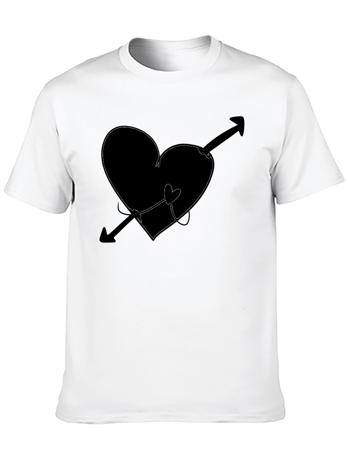 Heart & Arrow Graphic Tee - Black T-Shirt