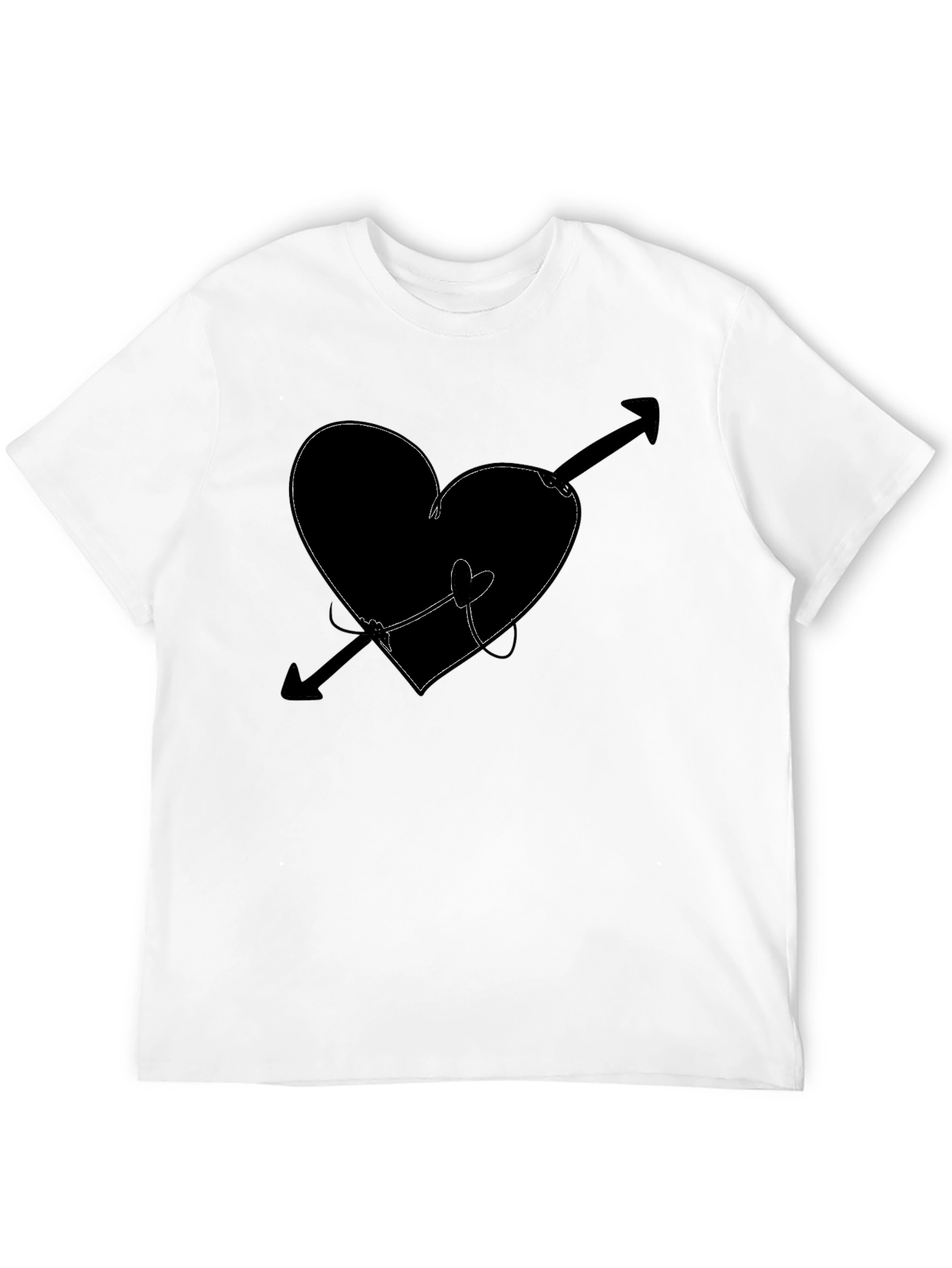 Heart & Arrow Graphic Tee - Black T-Shirt