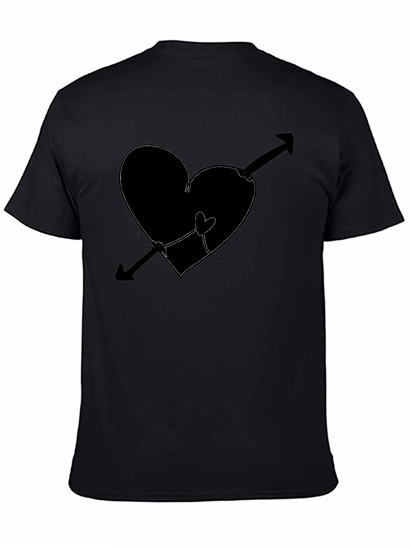 Heart & Arrow Graphic Tee - Black T-Shirt